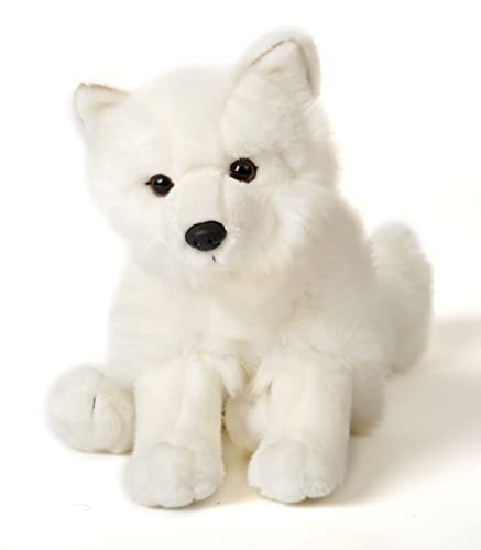 Uni-Toys - Polarfuchs, sitzend - 23 cm (Höhe) - Plüsch-Fuchs, Schneefuchs - Plüschtier, Kuscheltier von Uni-Toys
