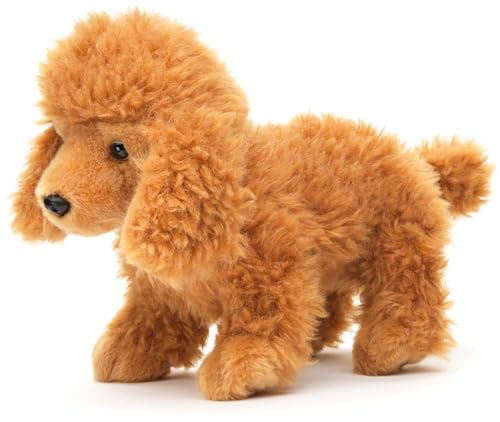 Uni-Toys - Pudel (Hellbraun), stehend (ohne Leine) - 30 cm (Länge) - Plüsch-Hund - Plüschtier, Kuscheltier von Uni-Toys