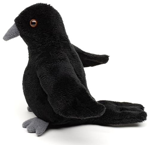 Uni-Toys - Rabe Plushie - 12 cm (Höhe) - Plüsch-Vogel - Plüschtier, Kuscheltier von Uni-Toys