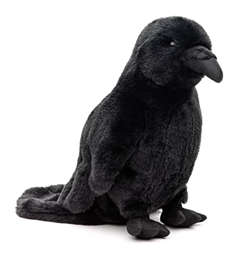 Uni-Toys - Rabe schwarz - 23 cm (Höhe) - Plüsch-Vogel, Krähe - Plüschtier, Kuscheltier von Uni-Toys