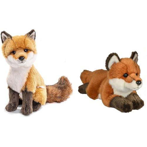 Uni-Toys - Rotfuchs klassisch - 27 cm (Höhe) - Plüsch-Fuchs, Waldtier - Plüschtier, Kuscheltier & - Rotfuchs, liegend- 24 cm (Länge) - Plüsch-Fuchs, Waldtier - Plüschtier, Kuscheltier von Uni-Toys