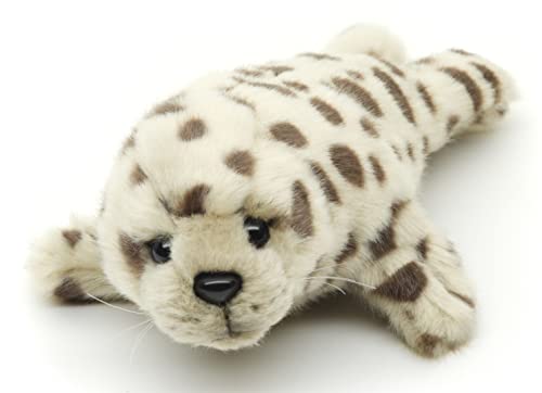 Uni-Toys - Seehund grau-gepunktet - 21 cm (Länge) - Plüsch-Robbe, Seehund - Plüschtier, Kuscheltier von Uni-Toys