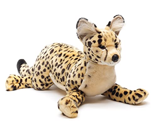 Uni-Toys - Savannah-Katze, liegend - 60 cm (Länge) - Plüsch-Serval - Plüschtier, Kuscheltier von Uni-Toys