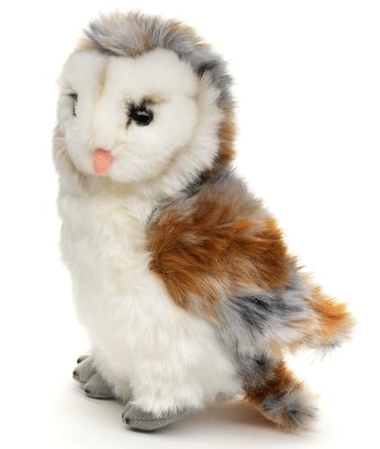 Uni-Toys - Schleiereule (klein) - 17 cm (Höhe) - Plüsch-Vogel, Eule - Plüschtier, Kuscheltier von Uni-Toys