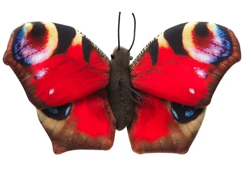 Uni-Toys - Schmetterling rot (mit Schlaufe) - 24 cm (Breite) - Plüsch-Insekt - Plüschtier, Kuscheltier von Uni-Toys