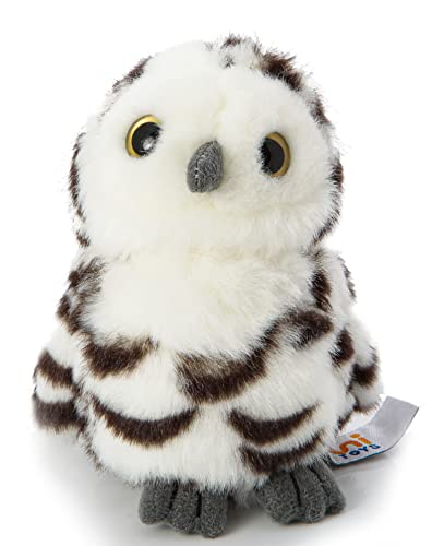 Uni-Toys - Schnee-Eule Baby - 12 cm (Höhe) - Plüsch-Vogel - Plüschtier, Kuscheltier von Uni-Toys