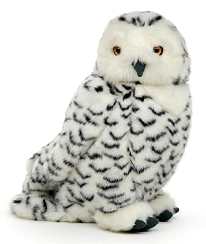 Uni-Toys - Schnee-Eule mit drehbarem Kopf - 24 cm (Höhe) - Plüsch-Vogel - Plüschtier, Kuscheltier von Uni-Toys