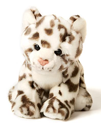 Uni-Toys - Schneeleopard Baby, sitzend - 19 cm (Höhe) - Plüsch-Wildtier, Leopard - Plüschtier, Kuscheltier von Uni-Toys