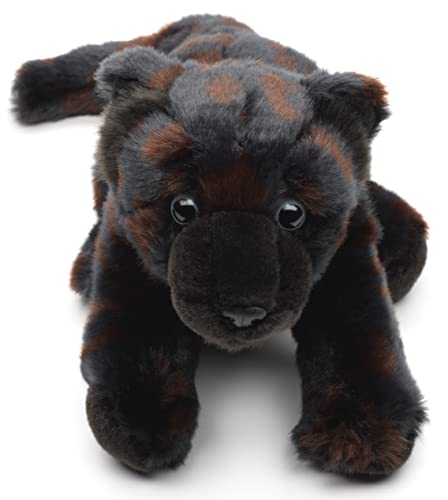 Uni-Toys - Schwarzer Panther, sitzend - 25 cm (Länge) - Plüsch-Wildtier - Plüschtier, Kuscheltier von Uni-Toys