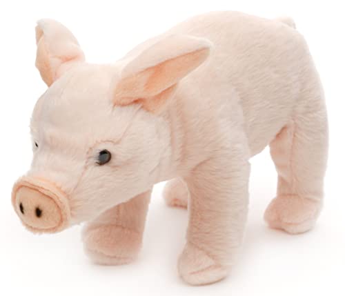 Uni-Toys - Schweinchen rosa, stehend - 23 cm (Länge) - Plüsch-Schwein, Ferkel, Glücksschwein - Plüschtier, Kuscheltier von Uni-Toys