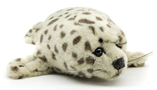 Uni-Toys – Seehund grau-gepunktet - 32 cm (Länge) - Plüsch-Robbe - Plüschtier, Kuscheltier von Uni-Toys
