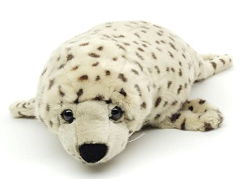Uni-Toys – Seehund grau-gepunktet - 46 cm (Länge) - Plüsch-Robbe - Plüschtier, Kuscheltier von Uni-Toys