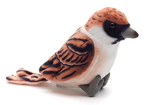 Uni-Toys - Spatz - 10 cm (Höhe) - Plüsch-Vogel, Sperling - Plüschtier, Kuscheltier von Uni-Toys