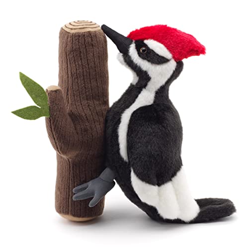 Uni-Toys - 'Rocco' - Specht am Stamm - 27 cm (Höhe) - Plüsch-Vogel - Plüschtier, Kuscheltier von Uni-Toys