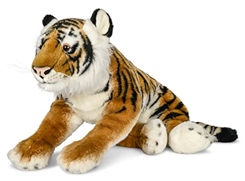 Uni-Toys - Tiger, liegend - 75 cm (Länge) - Plüsch-Wildtier - Plüschtier, Kuscheltier von Uni-Toys