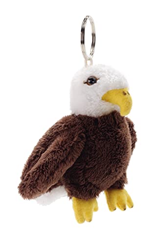 Uni-Toys - Weißkopfseeadler mit Schlüsselanhänger - 11 cm (Höhe) - Plüsch-Adler, Vogel - Plüschtier, Kuscheltier von Uni-Toys