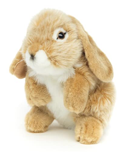 Uni-Toys - Widderkaninchen, stehend (beige) - 18 cm (Höhe) - Plüsch-Hase, Kaninchen - Plüschtier, Kuscheltier von Uni-Toys