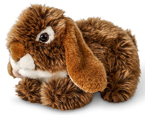 Uni-Toys - Widderkaninchen, liegend (braun) - 18 cm (Länge) - Plüsch-Hase, Kaninchen - Plüschtier, Kuscheltier von Uni-Toys