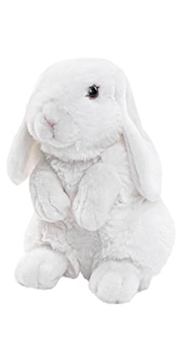 Uni-Toys - Widderkaninchen weiß - 19 cm (Höhe) - Plüsch-Hase, Kaninchen - Plüschtier, Kuscheltier von Uni-Toys