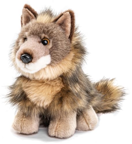 Uni-Toys - Wolf Junges, sitzend - 20 cm (Höhe) - Plüschtier, Kuscheltier von Uni-Toys
