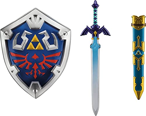 Uni que Kostüm Legend of Zelda Link Schild 48 cm + Schwert und Scheide 66 cm Cosplay Realistisch Hohe Qualität von Uni que
