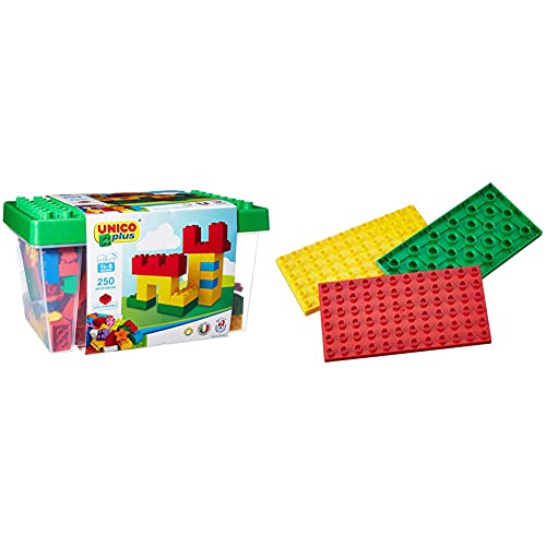 Unico Plus 8525 – Box mit Bausteinen (250 Teile) & Baukasten für Kinder von Unico