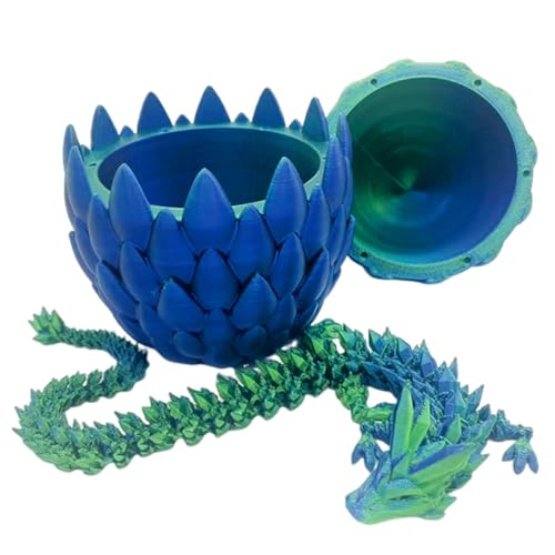 Dragon Eggs Toys, grüner 3D -gedruckter Drachenspielzeug, flexibler artikulierter Drachenschmuck, geformtes Dragon Egg Toy, Drachenei mit Drachen im Inneren, Dragon Fidget Toy, Dragon Egg Toy Gift von Unicoco