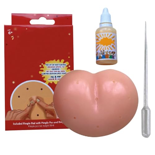 Unicoco Pimple Popper -Spielzeug, Stressabbau Pickle Popping Toy, lustiges Squeeze Spot Popper Toy, wiederverwendbares tragbares Pickelspielzeug für Erwachsene Kinder, Zit Poping Toy von Unicoco