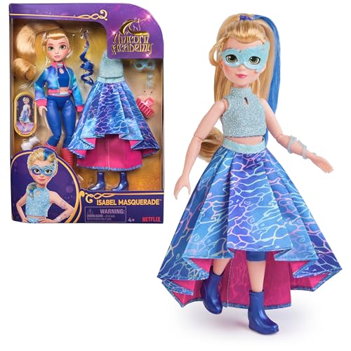 Unicorn Academy, Isabel Maskerade Ball Puppe mit 11 Zubehörteilen 24,1 cm Puppen & Einhorn Spielzeug für Mädchen Unicorn Academy, Isabel Maskerade Ball Puppe mit 11 Zubehörteilen 24,1 cm Puppen & Einhorn Spielzeug für Mädchen von Unicorn Academy