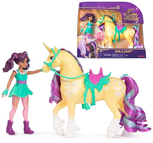 Unicorn Academy AVA und Einhorn Leaf Set - ca. 12 cm große Originalfiguren zur beliebten Netflix Serie mit Zwei Accessoires und Haarbürste für fantasievolles Rollenspiel, für Kinder ab 4 Jahren Unicorn Academy AVA und Einhorn Leaf Set - ca. 12 cm große Originalfiguren zur beliebten Netflix Serie mit Zwei Accessoires und Haarbürste für fantasievolles Rollenspiel, für Kinder ab 4 Jahren von Unicorn Academy