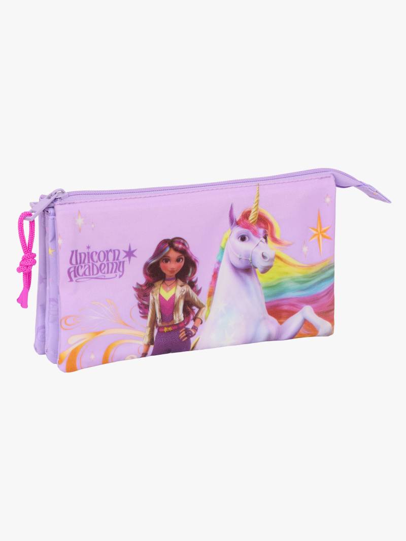 Unicorn Academy Dreifach-Federmäppchen, Lila von Unicorn Academy