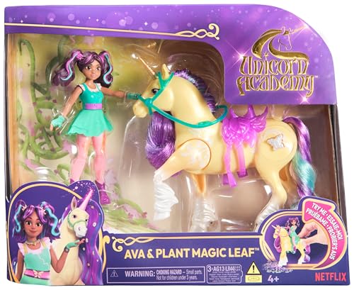 Unicorn Academy Set - AVA und Pflanzen-Magie Leaf mit echter Mähne und Schweif sowie magischer Leuchtfunktion, ca. 12 cm große Originalfiguren zur beliebten Netflix Serie, für Kinder ab 4 Jahren Unicorn Academy Set - AVA und Pflanzen-Magie Leaf mit echter Mähne und Schweif sowie magischer Leuchtfunktion, ca. 12 cm große Originalfiguren zur beliebten Netflix Serie, für Kinder ab 4 Jahren von Unicorn Academy