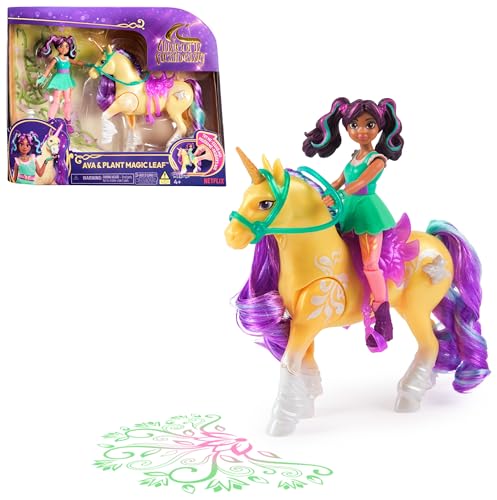 Unicorn Academy Set - Ava und Pflanzen-Magie Leaf mit echter Mähne und Schweif sowie magischer Leuchtfunktion, ca. 12 cm große Originalfiguren zur beliebten Netflix Serie, für Kinder ab 4 Jahren Unicorn Academy Set - Ava und Pflanzen-Magie Leaf mit echter Mähne und Schweif sowie magischer Leuchtfunktion, ca. 12 cm große Originalfiguren zur beliebten Netflix Serie, für Kinder ab 4 Jahren von Unicorn Academy