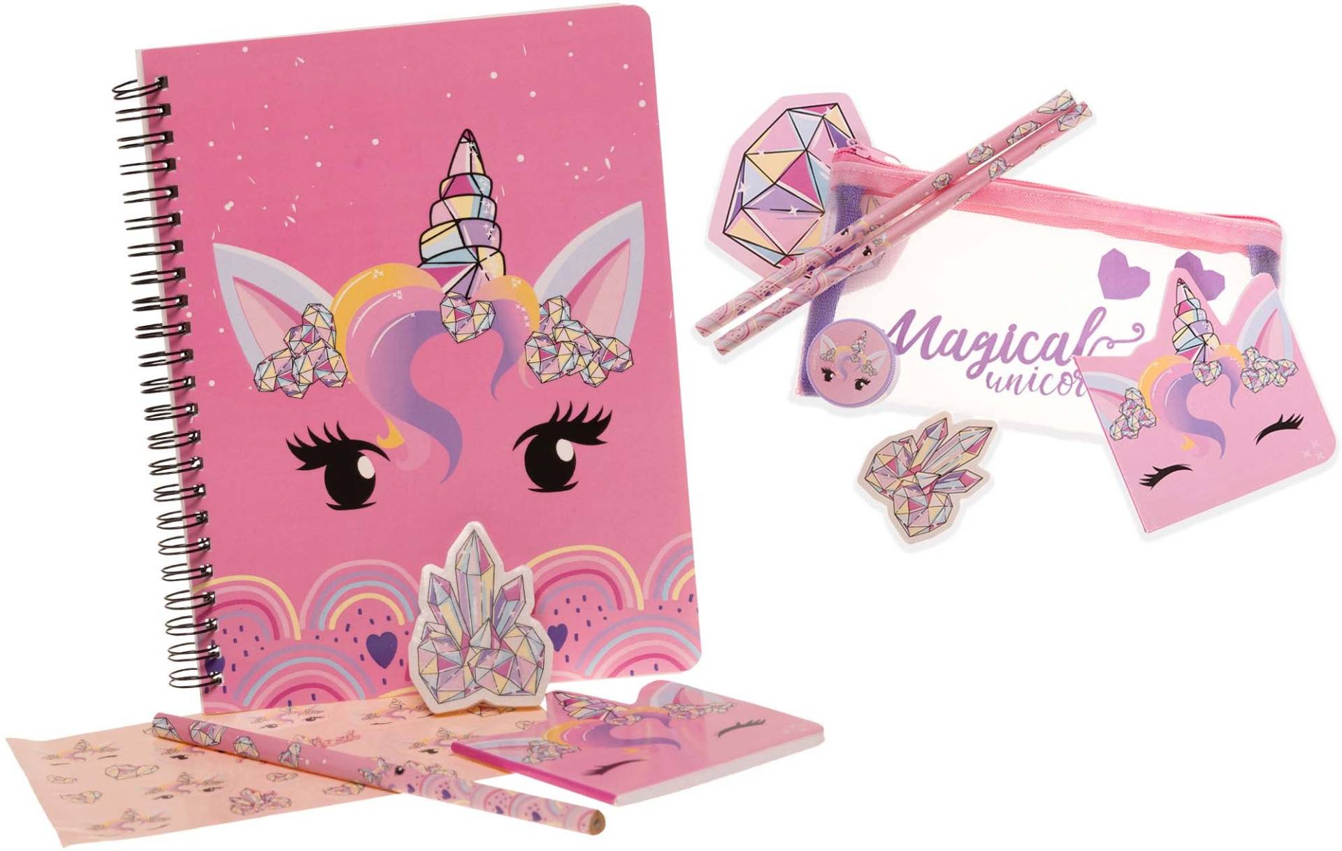 Unicorn Gems Schreibset mit Aufkleber Unicorn Gems Schreibset mit Aufkleber von Unicorn Gems