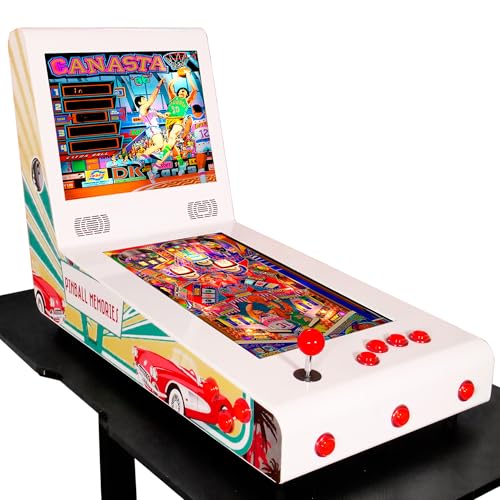 Pinball Virtual, Playfield 54,6 cm (17 Zoll) Backglass, Ryzen 7 5800H, 16 GB, 512 GB SSD, GPU ATI RX580, 8 GB RAM, inkl. 1000 PinballX Visual Tabs und mehr als 1000 CoinOPS-Arcade-Spiele, KL25Z-Sensor von Unicview