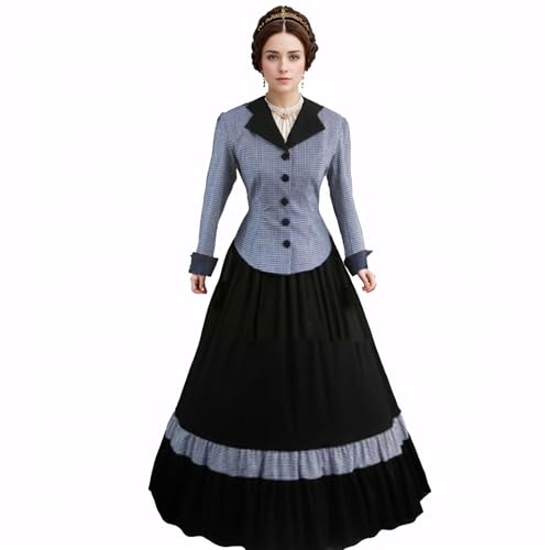 UniqKaliber 18. Jahrhundert Amerikanisches Bürgerkriegskleid für Frauen, viktorianisches Ballkleid, Vintage-Kleid für Cosplay-Party UniqKaliber 18. Jahrhundert Amerikanisches Bürgerkriegskleid für Frauen, viktorianisches Ballkleid, Vintage-Kleid für Cosplay-Party von UniqKaliber
