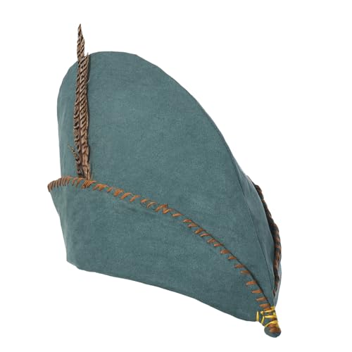 UniqKaliber Alpiner Deutscher Hut mit Feder Grün Feenhut Mittelalter Renaissance Kostüm Halloween Dekor von UniqKaliber