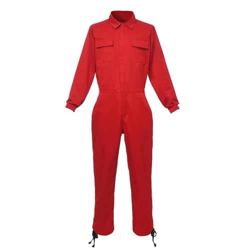 UniqKaliber C813 Herren-Arbeitsoverall, roter Twill-Action-Overall, Gefängnis-Overall, Kostüm, Übergröße UniqKaliber C813 Herren-Arbeitsoverall, roter Twill-Action-Overall, Gefängnis-Overall, Kostüm, Übergröße von UniqKaliber