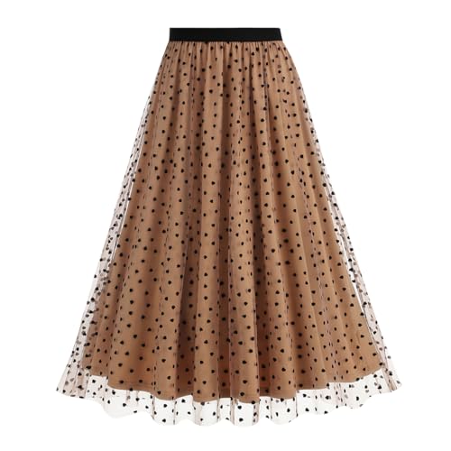 UniqKaliber Damen-Tutu-Tüllrock, gepunktet, A-Linie, Fee, elastische Taille, Midirock für Party, Freizeit, Arbeit UniqKaliber Damen-Tutu-Tüllrock, gepunktet, A-Linie, Fee, elastische Taille, Midirock für Party, Freizeit, Arbeit von UniqKaliber