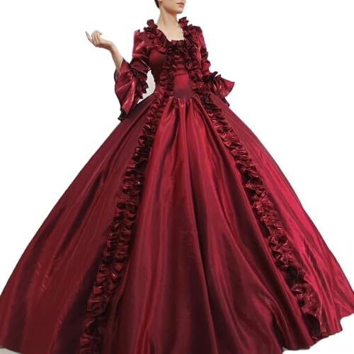 UniqKaliber Damen Viktorianisches Rokoko Kleid Maskerade Abschlussball Ballkleid Gothic Abendkleid Halloween Kostüm UniqKaliber Damen Viktorianisches Rokoko Kleid Maskerade Abschlussball Ballkleid Gothic Abendkleid Halloween Kostüm von UniqKaliber