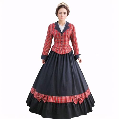 UniqKaliber Damenkleid aus dem 18. Jahrhundert im amerikanischen Bürgerkrieg, viktorianisches Ballkleid, Vintage-Kleid für Cosplay-Party UniqKaliber Damenkleid aus dem 18. Jahrhundert im amerikanischen Bürgerkrieg, viktorianisches Ballkleid, Vintage-Kleid für Cosplay-Party von UniqKaliber