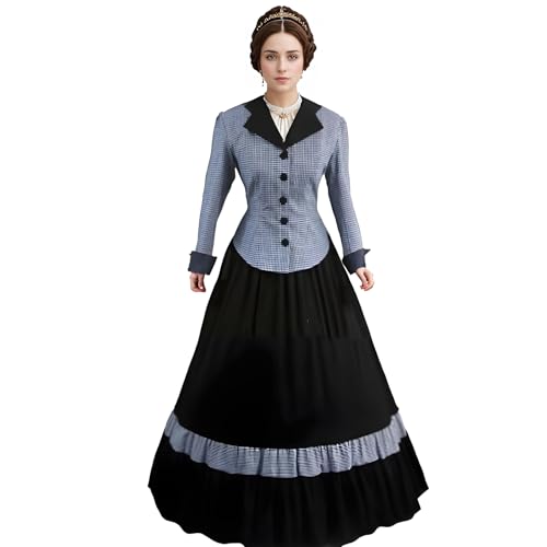UniqKaliber Damenkleid aus dem 18. Jahrhundert im amerikanischen Bürgerkrieg, viktorianisches Ballkleid, Vintage-Kleid für Cosplay-Party UniqKaliber Damenkleid aus dem 18. Jahrhundert im amerikanischen Bürgerkrieg, viktorianisches Ballkleid, Vintage-Kleid für Cosplay-Party von UniqKaliber