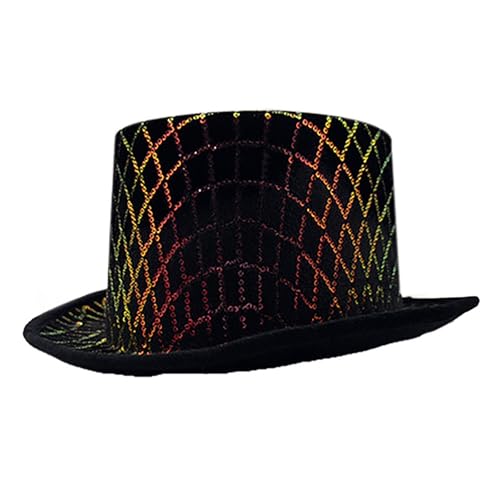 UniqKaliber Glänzender Zylinder für Herren und Damen, Kostüm, Pailletten-Zauberer, viktorianischer Hut, Magier, Halloween, Zylinderhüte UniqKaliber Glänzender Zylinder für Herren und Damen, Kostüm, Pailletten-Zauberer, viktorianischer Hut, Magier, Halloween, Zylinderhüte von UniqKaliber