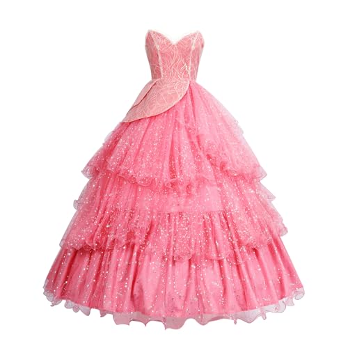 UniqKaliber Glinda Kleid für Erwachsene, Rosa Glinda Cosplay Kostüm Kleid Halloween Tanzparty Show für Frauen UniqKaliber Glinda Kleid für Erwachsene, Rosa Glinda Cosplay Kostüm Kleid Halloween Tanzparty Show für Frauen von UniqKaliber