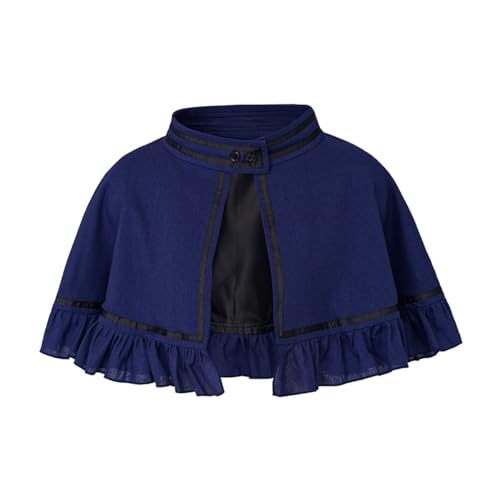UniqKaliber Kurzer Damen-Umhang, mittelalterlicher Schal, viktorianisches Capelet, weiche Rüschen, Lolita-Umhang für Party UniqKaliber Kurzer Damen-Umhang, mittelalterlicher Schal, viktorianisches Capelet, weiche Rüschen, Lolita-Umhang für Party von UniqKaliber