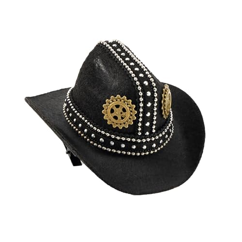 UniqKaliber Mini-Zylinderhut-Haarspange, viktorianischer Steampunk-Kopfschmuck, Gothic-Bowler-Hut, Halloween-Zubehör UniqKaliber Mini-Zylinderhut-Haarspange, viktorianischer Steampunk-Kopfschmuck, Gothic-Bowler-Hut, Halloween-Zubehör von UniqKaliber