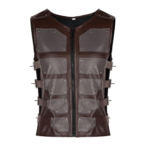 UniqKaliber Mittelalterliche Brustpanzer aus Kunstleder, Retro-Renaissance-Brustpanzer mit Schnallen, Dekorationen für Halloween, Krieger, Ritter UniqKaliber Mittelalterliche Brustpanzer aus Kunstleder, Retro-Renaissance-Brustpanzer mit Schnallen, Dekorationen für Halloween, Krieger, Ritter von UniqKaliber