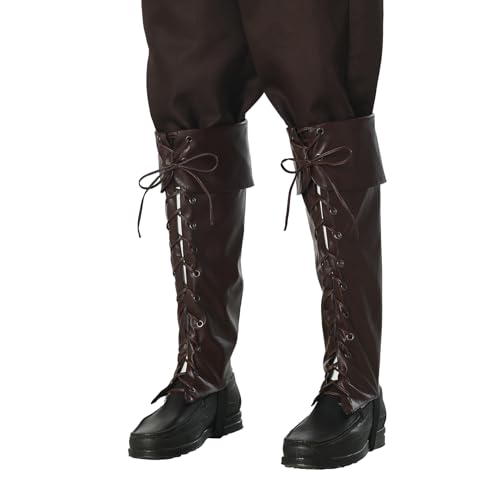 UniqKaliber Mittelalterliche Stiefelüberzüge, Renaissance-Steampunk-Stiefel, Überzüge, Wikinger-Krieger, Ritter-Rüstung, Beingamaschen für Halloween-Kostüm UniqKaliber Mittelalterliche Stiefelüberzüge, Renaissance-Steampunk-Stiefel, Überzüge, Wikinger-Krieger, Ritter-Rüstung, Beingamaschen für Halloween-Kostüm von UniqKaliber