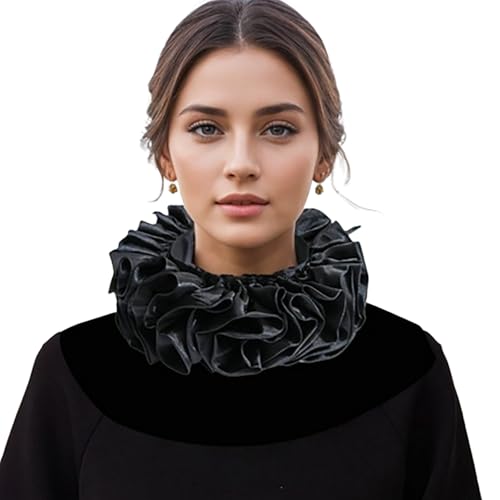 UniqKaliber Renaissance-Elisabethanisches Rüschenkragen, abnehmbarer Kragen, Vintage-Rüschen-Hals-Accessoire für Halloween-Kostüm von UniqKaliber