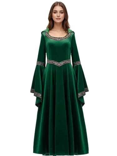 UniqKaliber Renaissance-Kleid für Damen, mittelalterliches Renaissance-Kostüm, Glockenärmel, Kostüm, Robe, Prinzessin, Feenkleid für Cosplay UniqKaliber Renaissance-Kleid für Damen, mittelalterliches Renaissance-Kostüm, Glockenärmel, Kostüm, Robe, Prinzessin, Feenkleid für Cosplay von UniqKaliber
